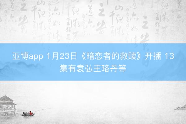 亚博app 1月23日《暗恋者的救赎》开播 13集有袁弘王珞丹等